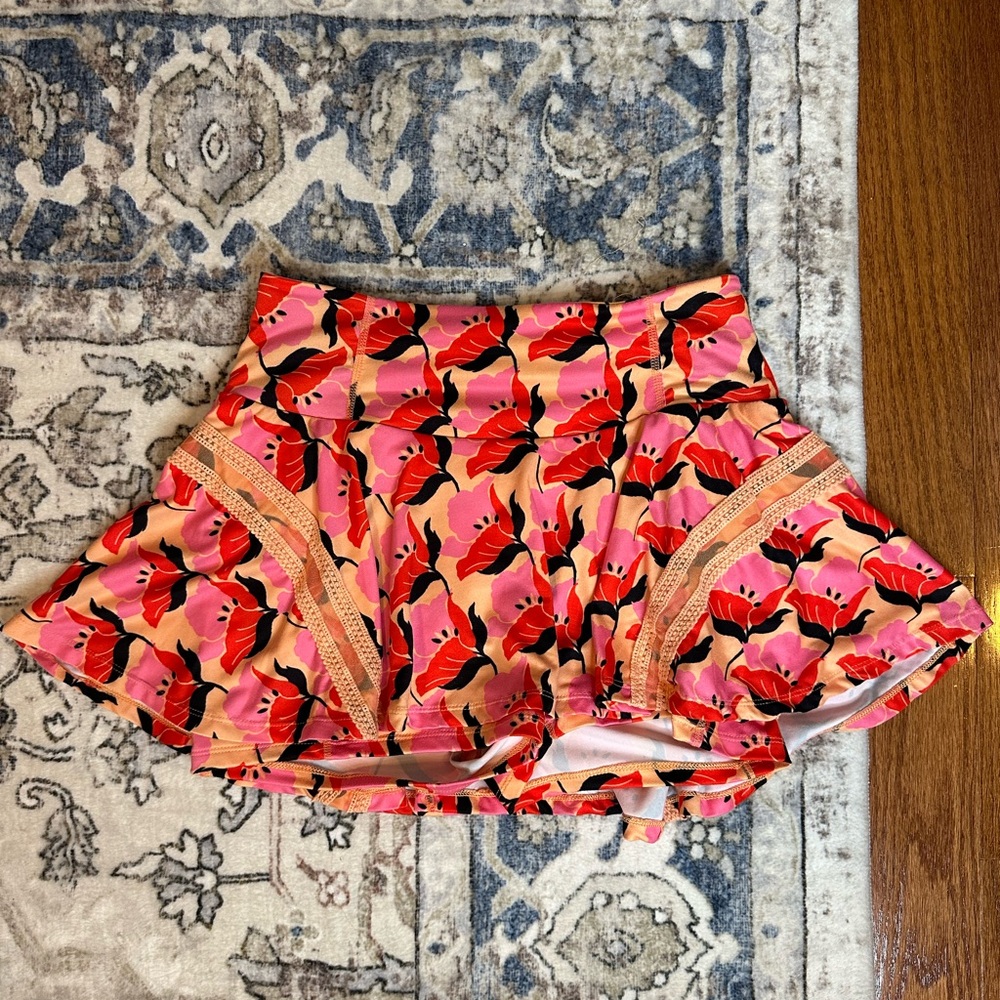 FP Movement by Free People Floral Skirt - Pink and Black